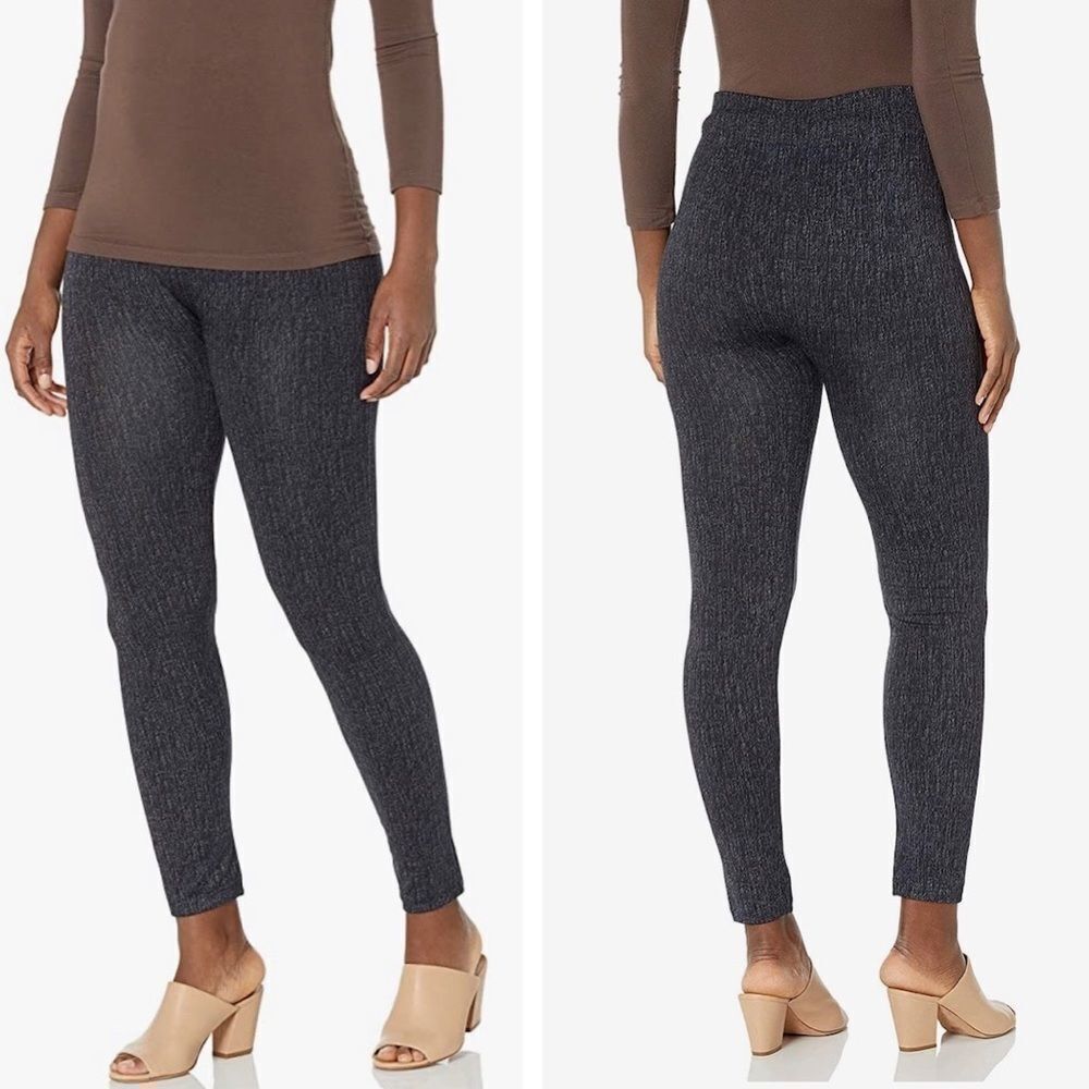 Muk Luk’s Women’s Fleece Lined Leggings Faux Denim Size S/M